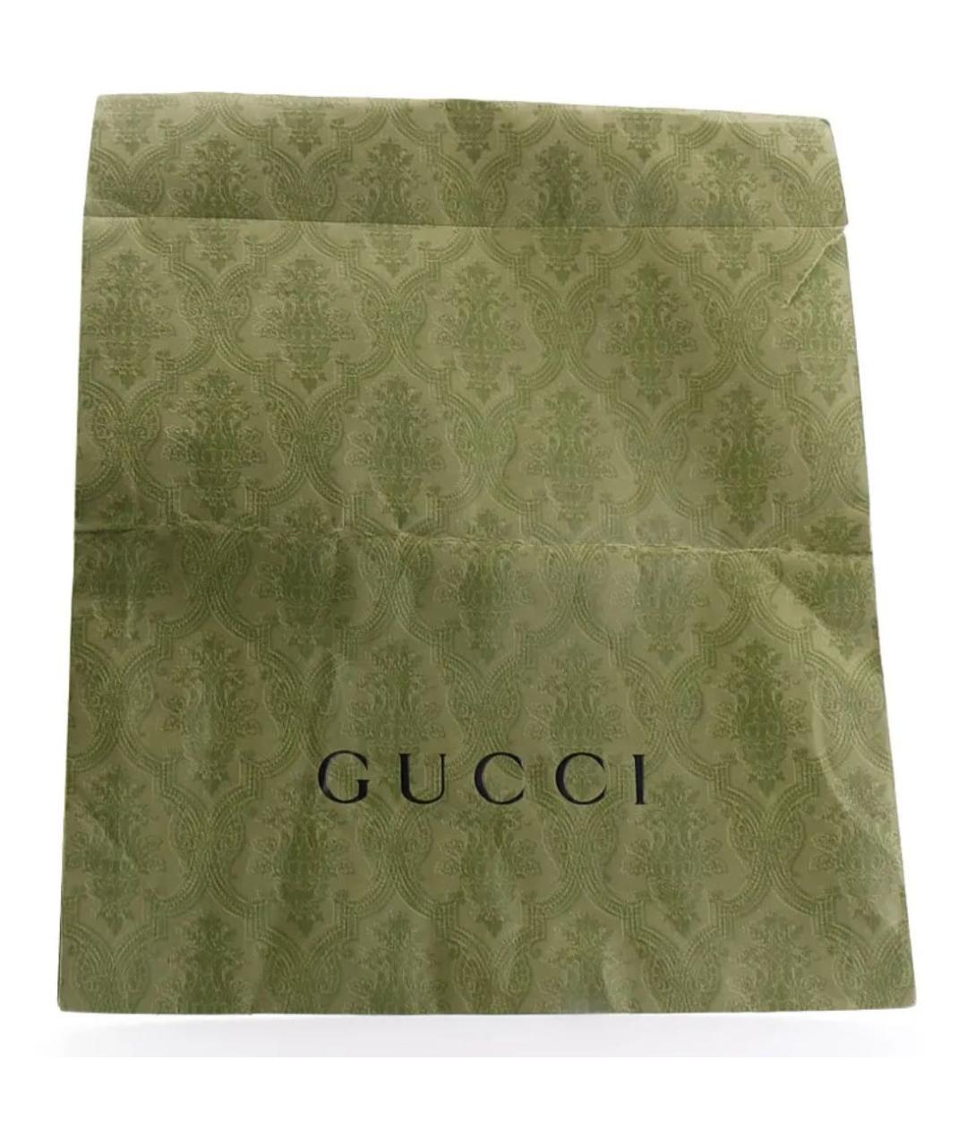GUCCI Черный шерстяной шарф, фото 5