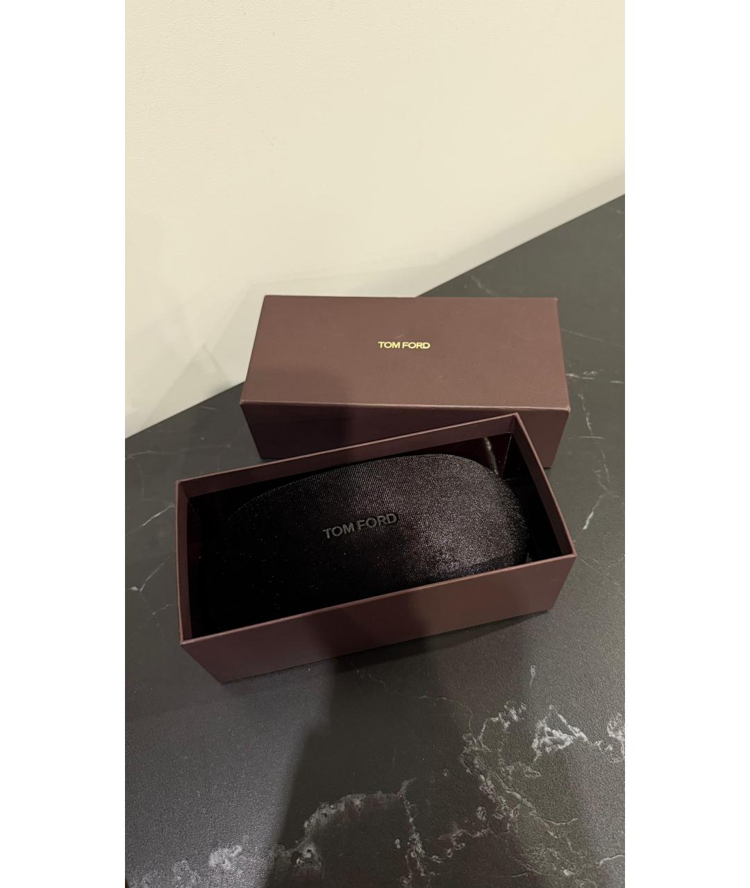 TOM FORD Коричневые пластиковые солнцезащитные очки, фото 4