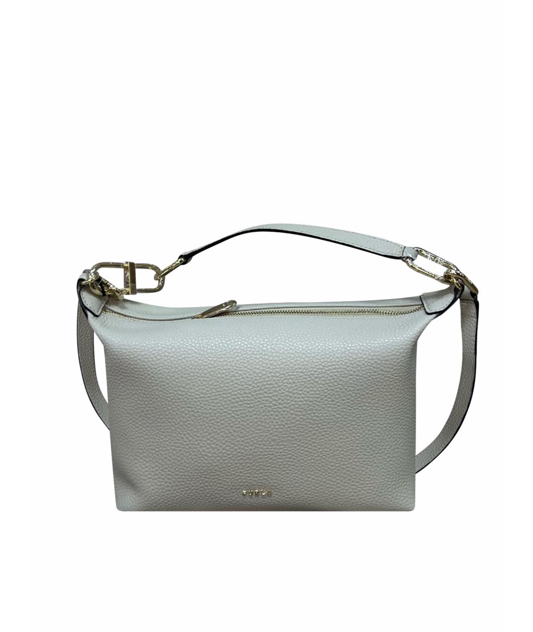 FURLA Бежевая кожаная сумка через плечо, фото 1