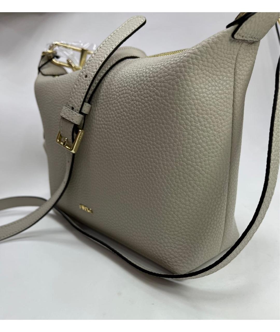 FURLA Бежевая кожаная сумка через плечо, фото 2