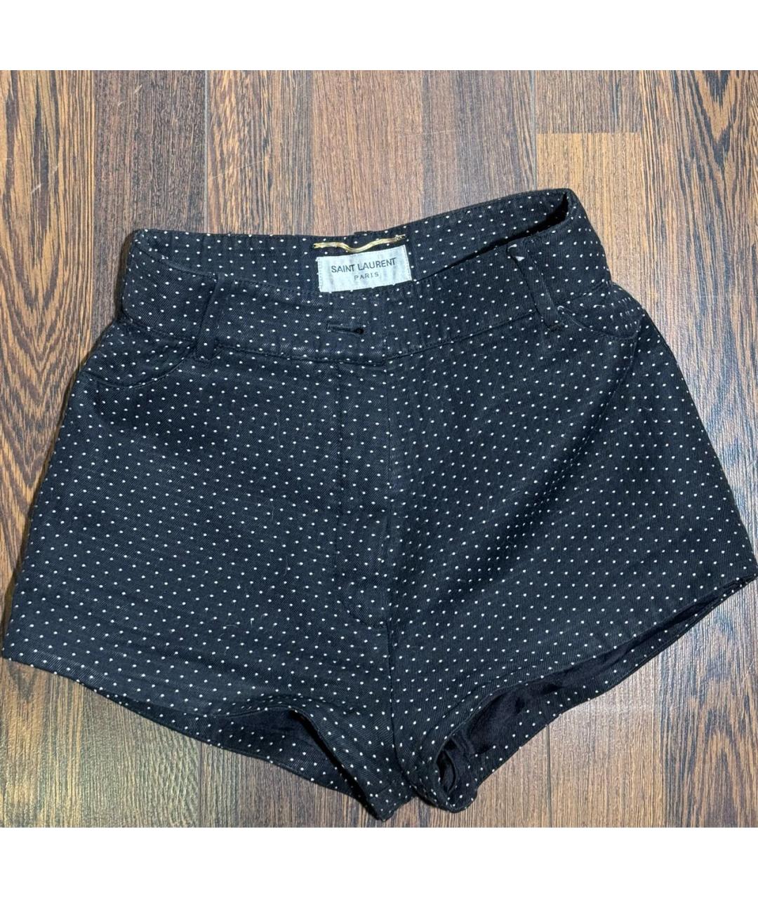 SAINT LAURENT Черные шорты, фото 3