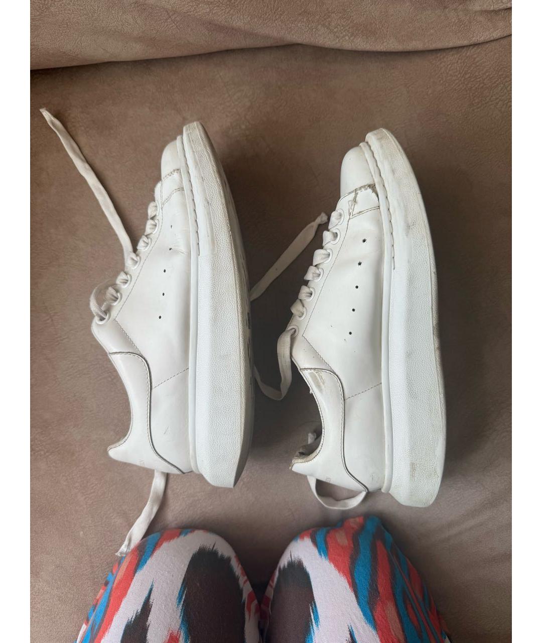 ALEXANDER MCQUEEN Белые кожаные кеды, фото 8