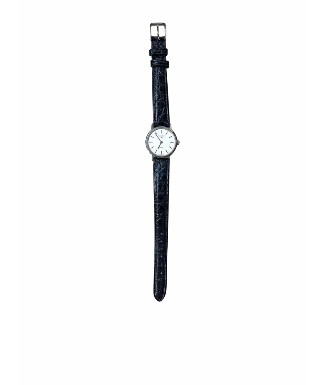 LONGINES Черные кожаные часы, фото 1