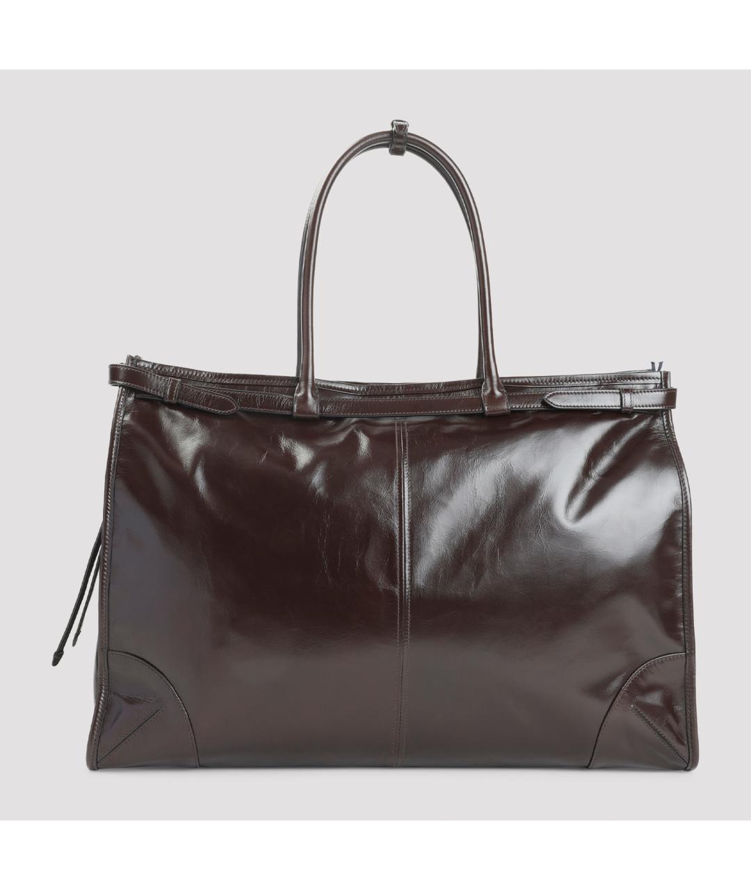 PRADA Коричневая кожаная сумка тоут, фото 3