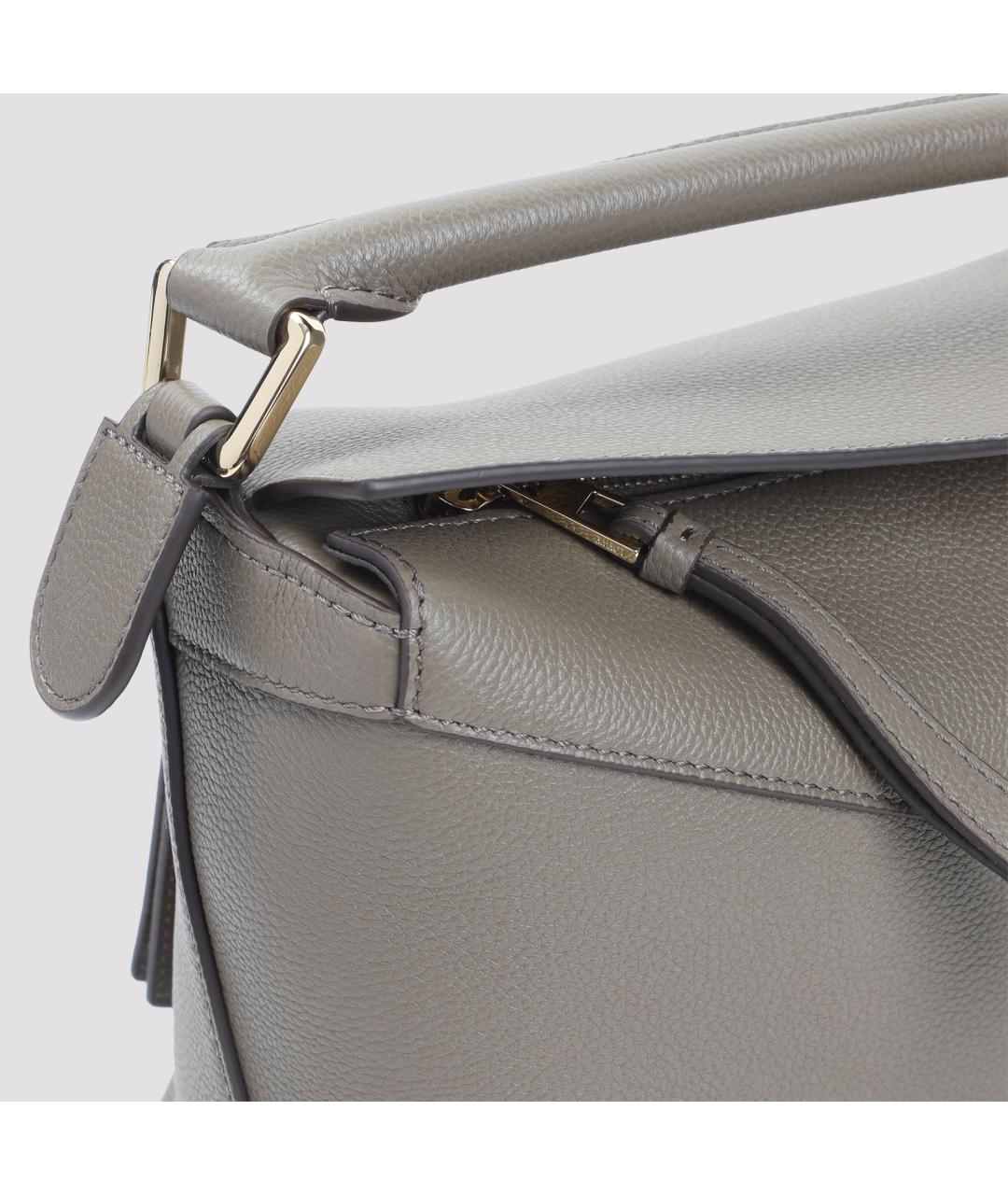 LOEWE Бежевая кожаная сумка через плечо, фото 5