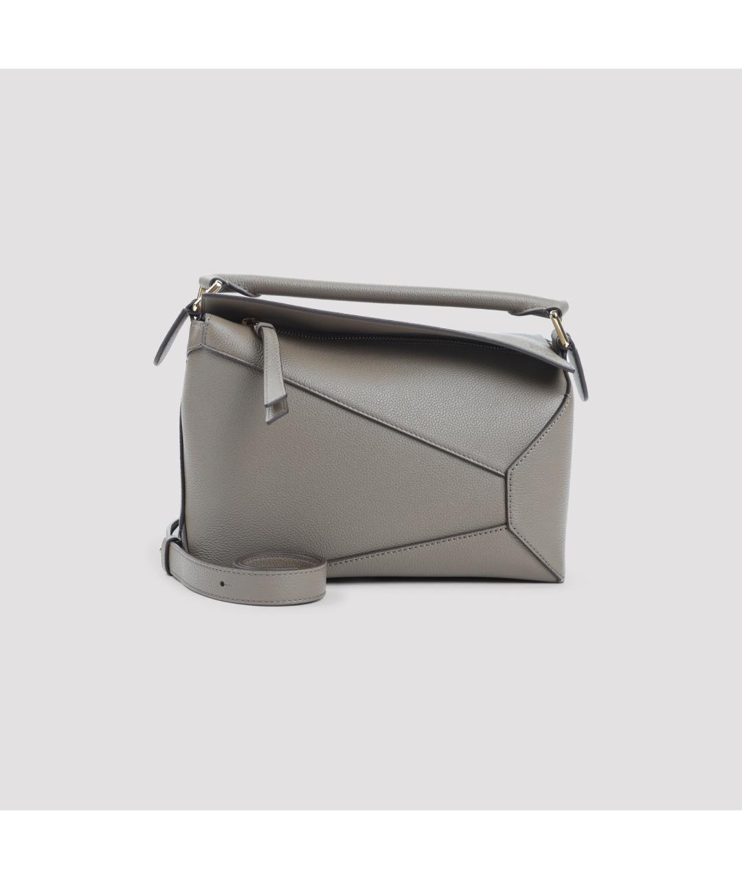 LOEWE Бежевая кожаная сумка через плечо, фото 3
