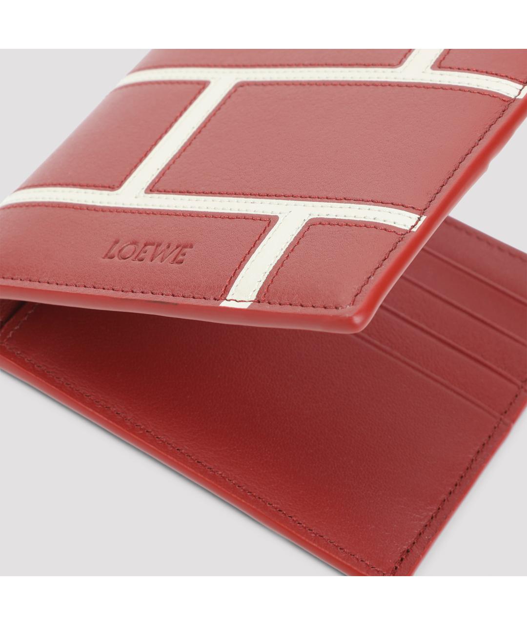 LOEWE Красный кожаный кошелек, фото 6