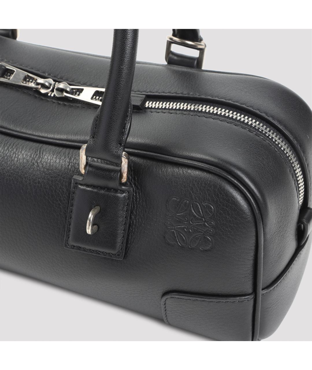 LOEWE Черная кожаная сумка тоут, фото 5