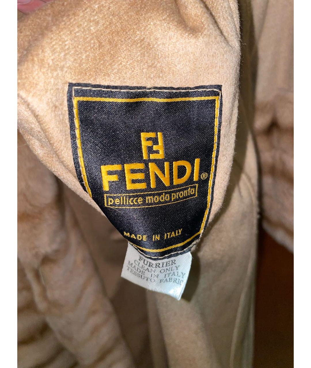 FENDI Бежевое кашемировое пальто, фото 3