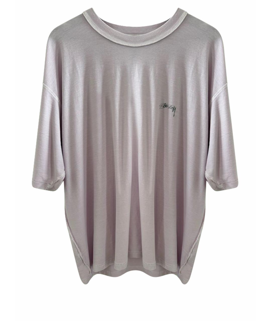 STUSSY Фиолетовая хлопковая футболка, фото 1