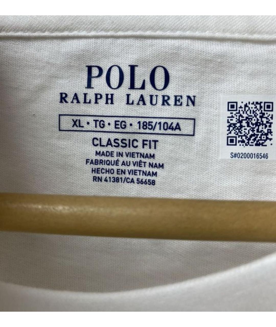 POLO RALPH LAUREN Белая хлопковая футболка, фото 5