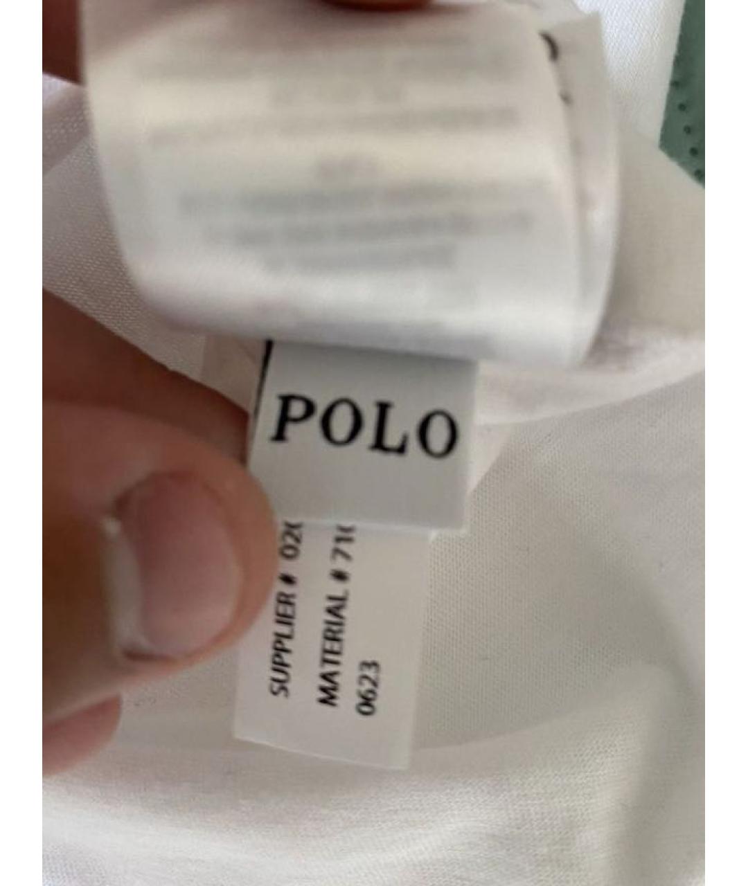 POLO RALPH LAUREN Белая хлопковая футболка, фото 6
