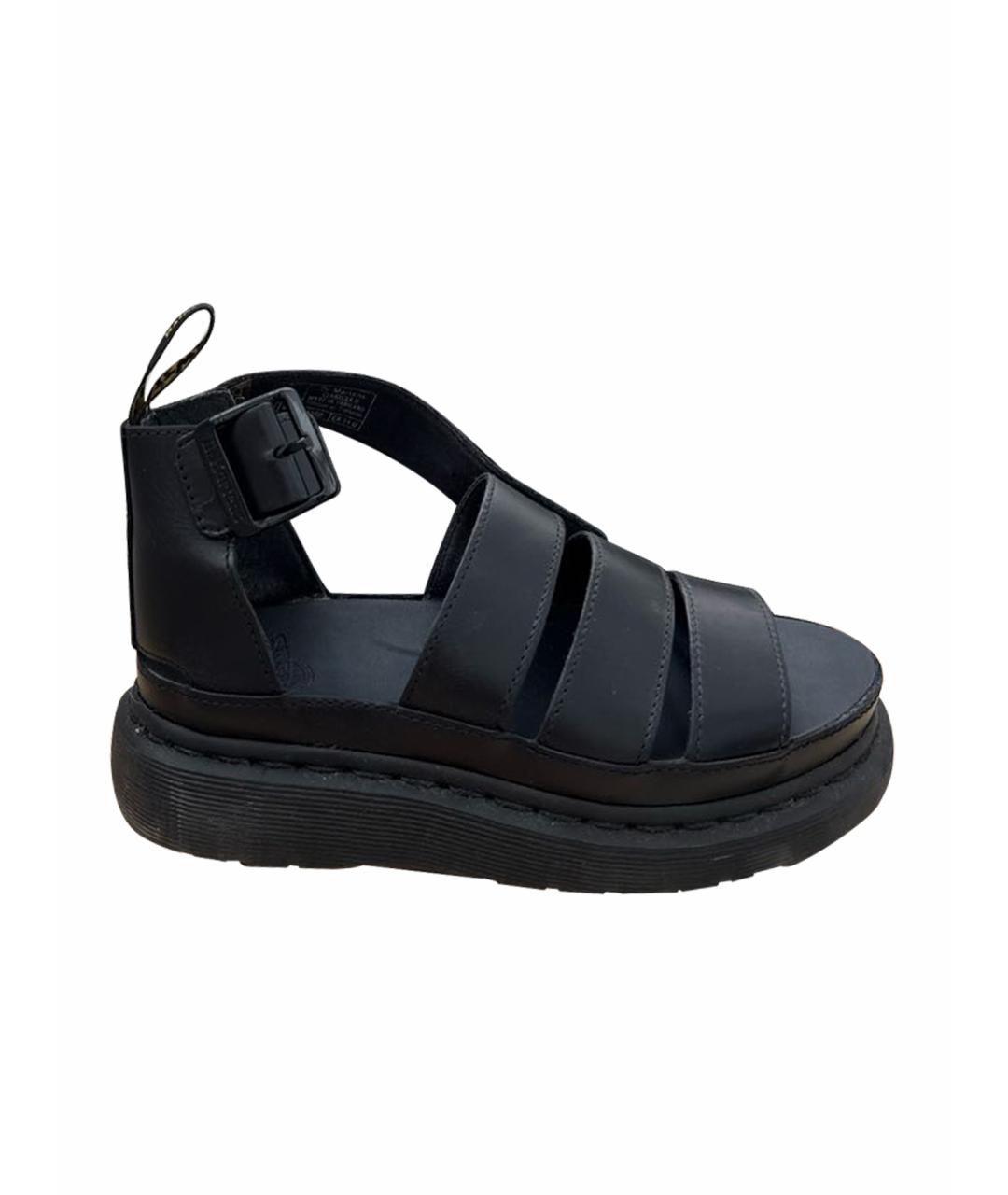 DR. MARTENS Черные кожаные сандалии, фото 1