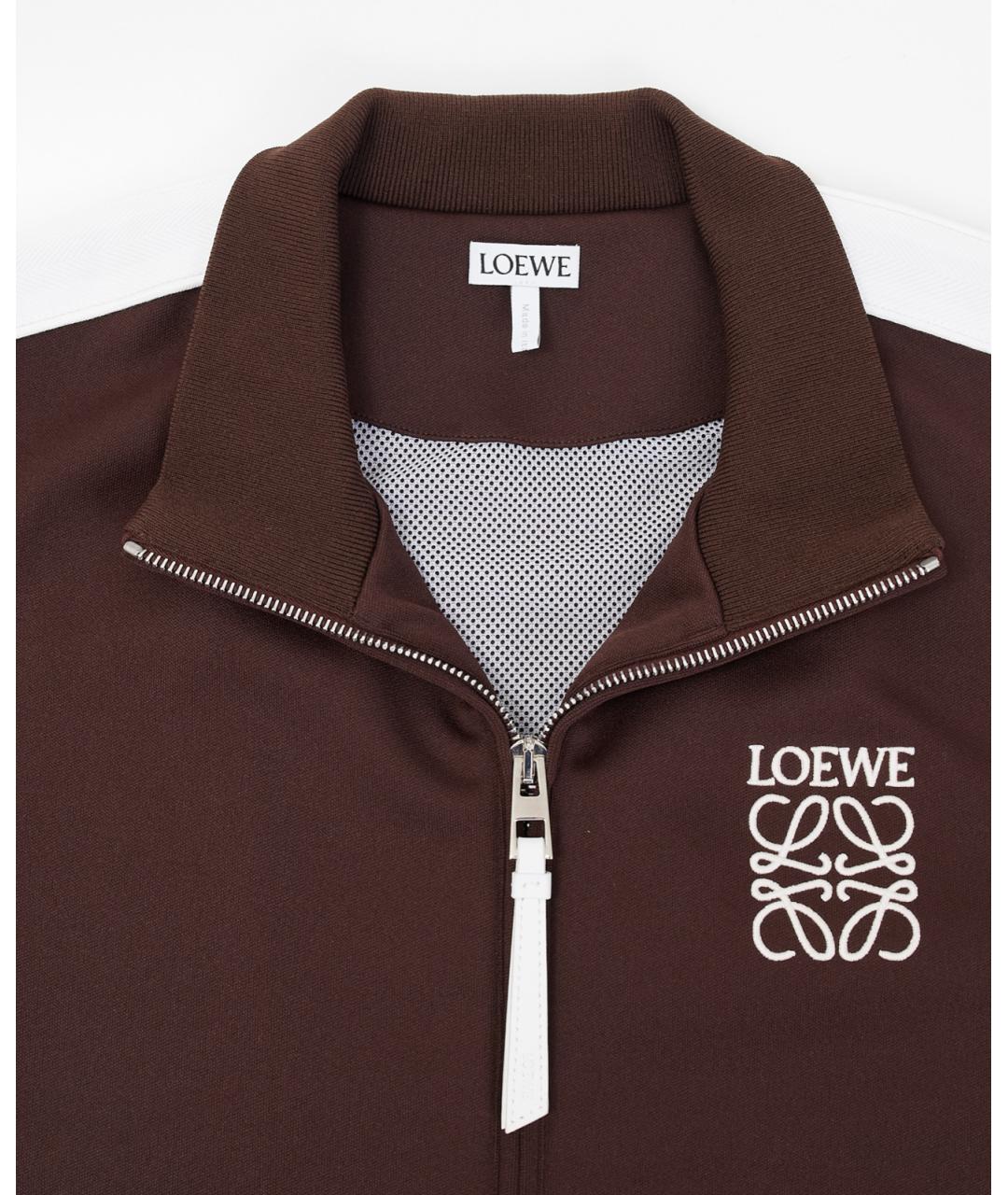 LOEWE Коричневая полиэстеровая куртка, фото 3