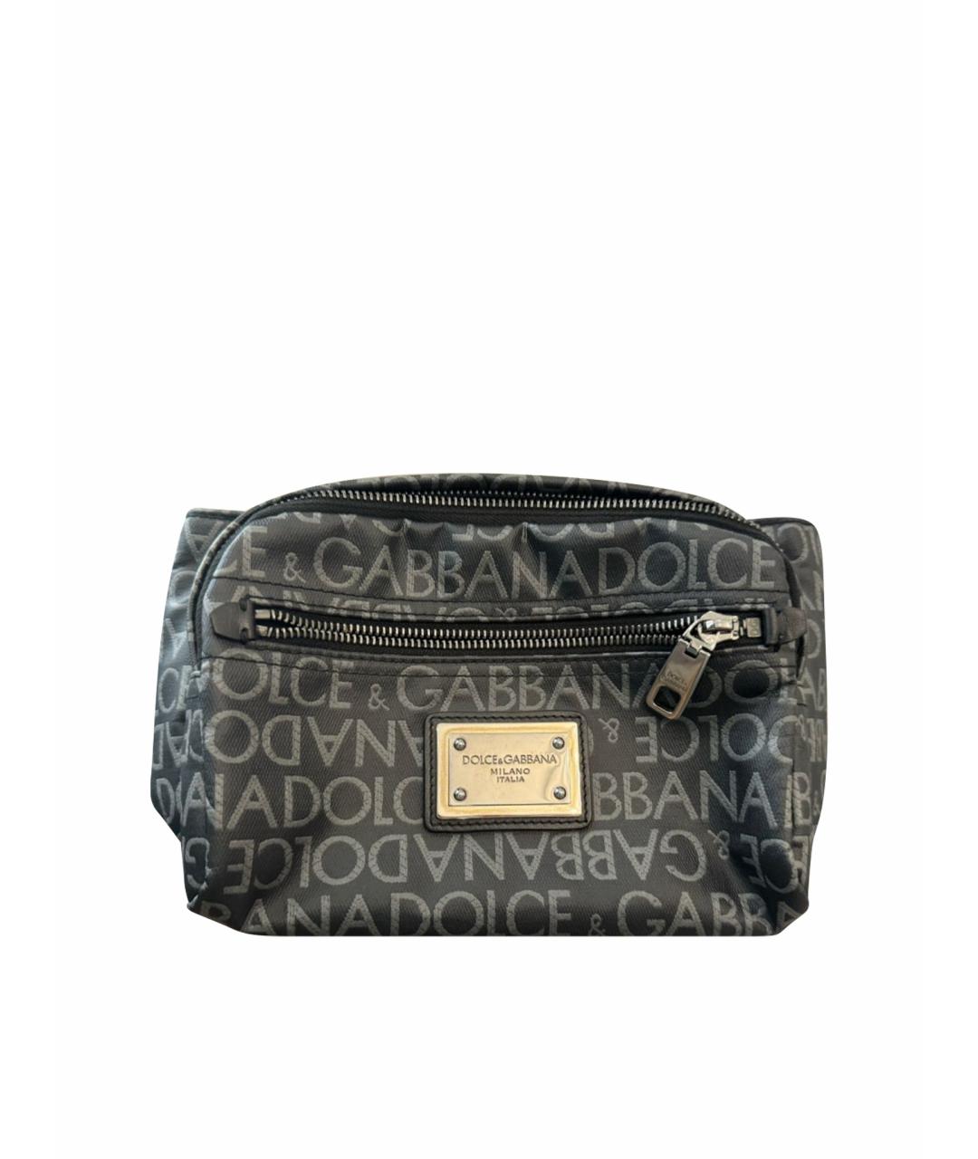 DOLCE&GABBANA Черная поясная сумка, фото 1