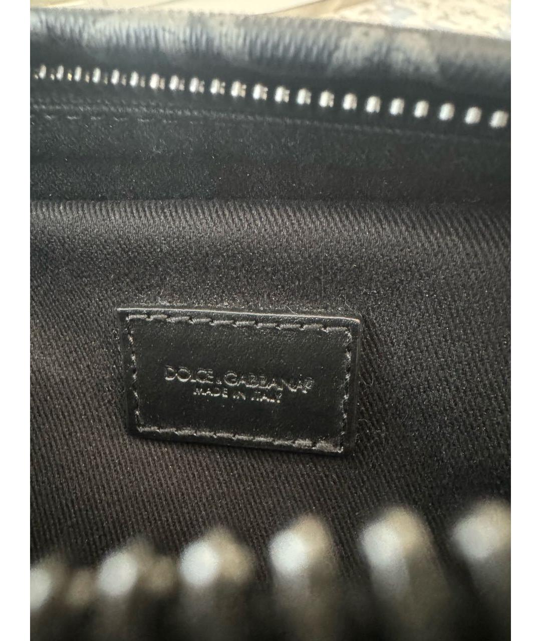 DOLCE&GABBANA Черная поясная сумка, фото 3