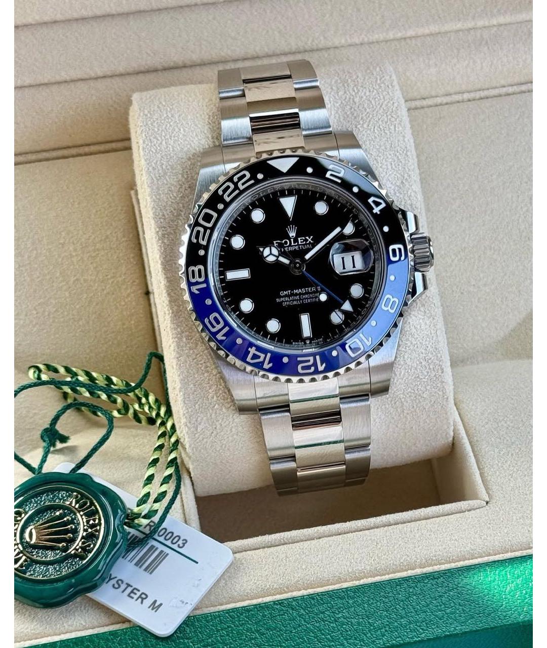 ROLEX Черные стальные часы, фото 3