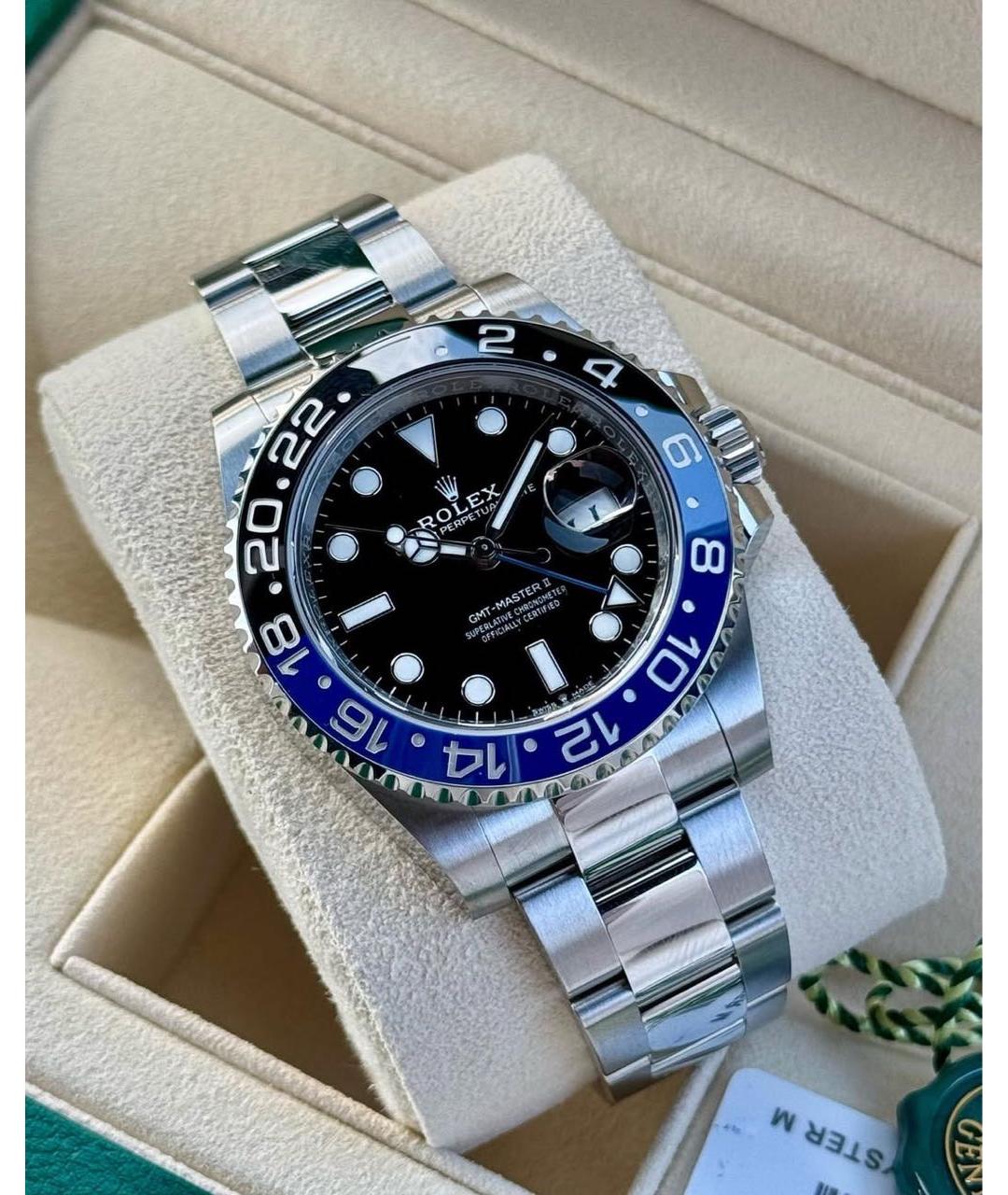 ROLEX Черные стальные часы, фото 6