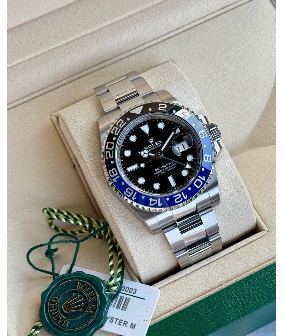 ROLEX Черные стальные часы, фото 2