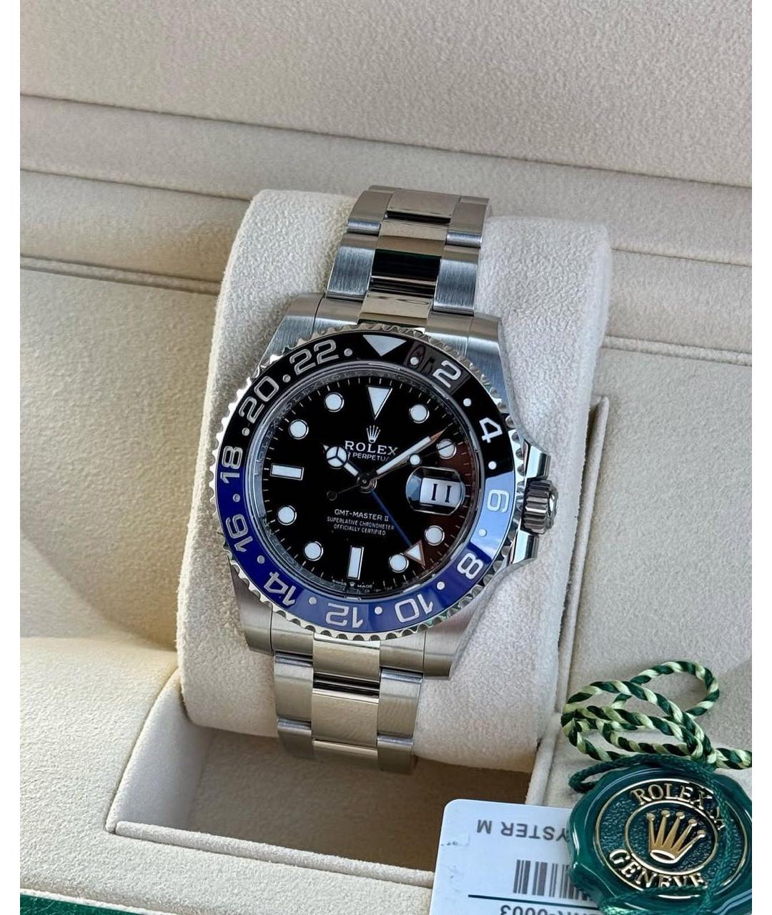 ROLEX Черные стальные часы, фото 5