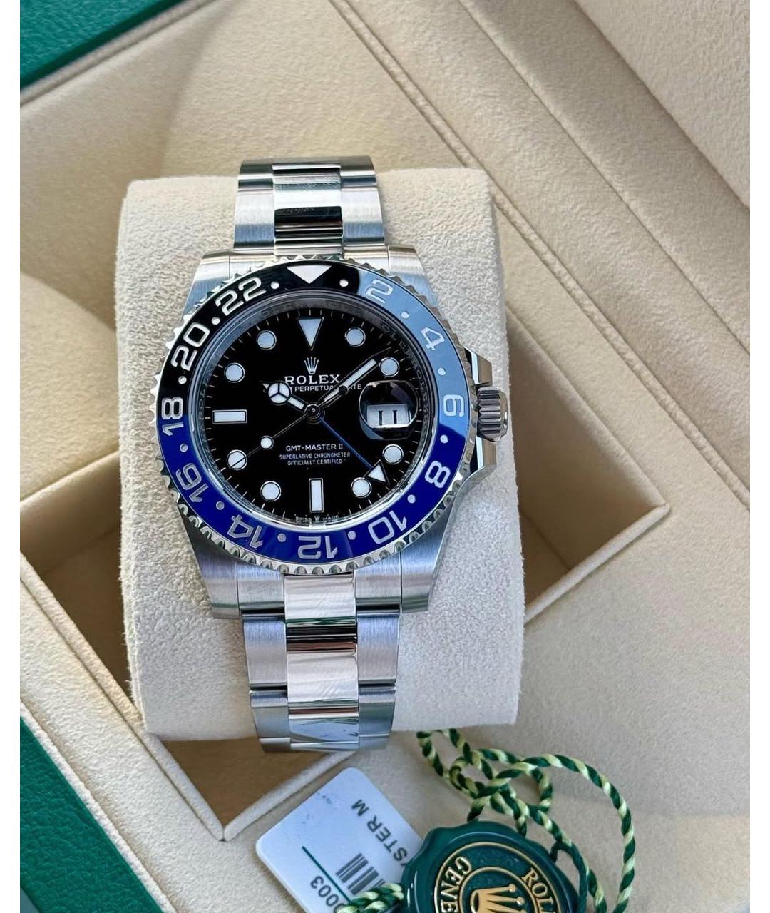 ROLEX Черные стальные часы, фото 4