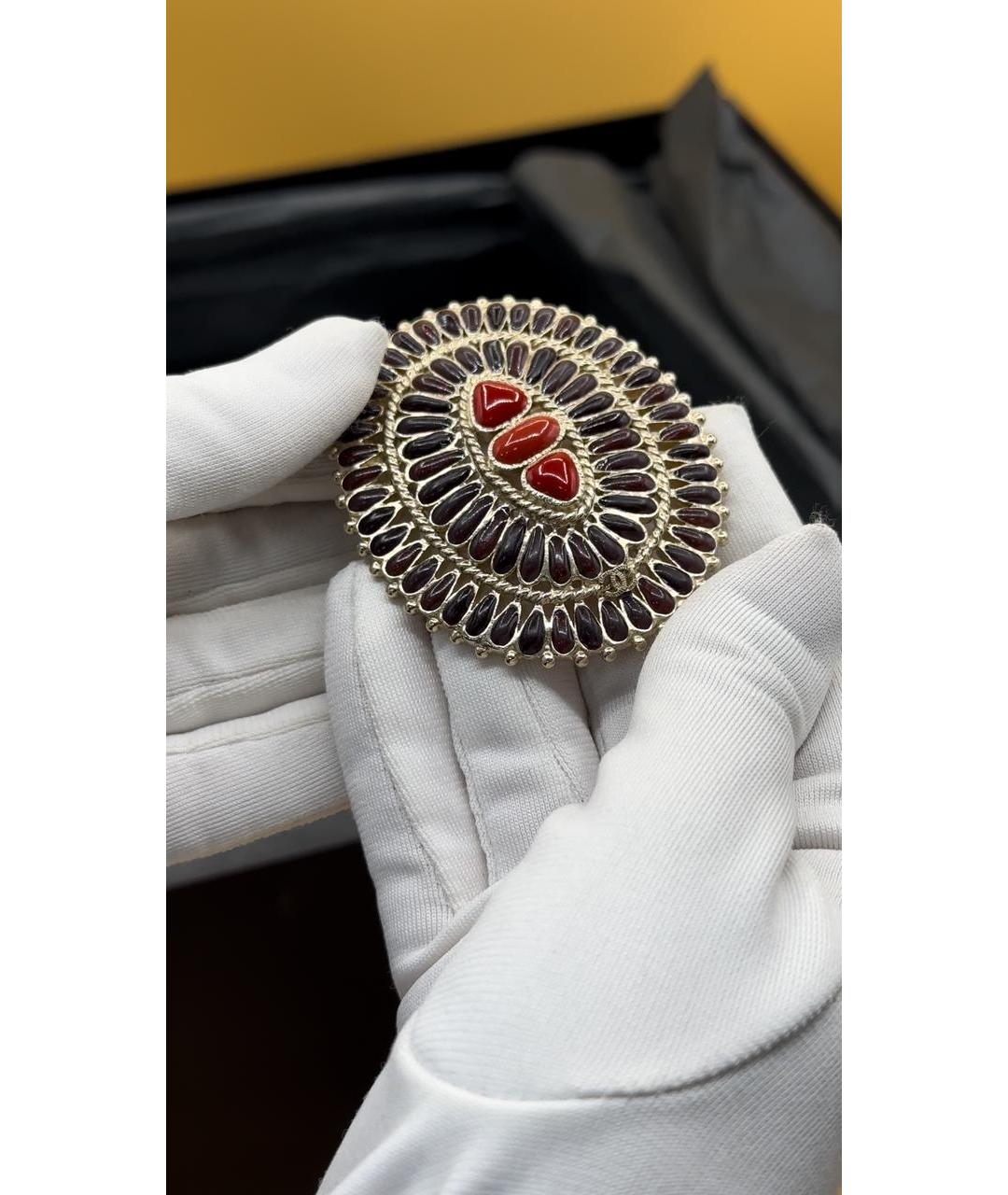 CHANEL Бордовая булавка / брошь, фото 6