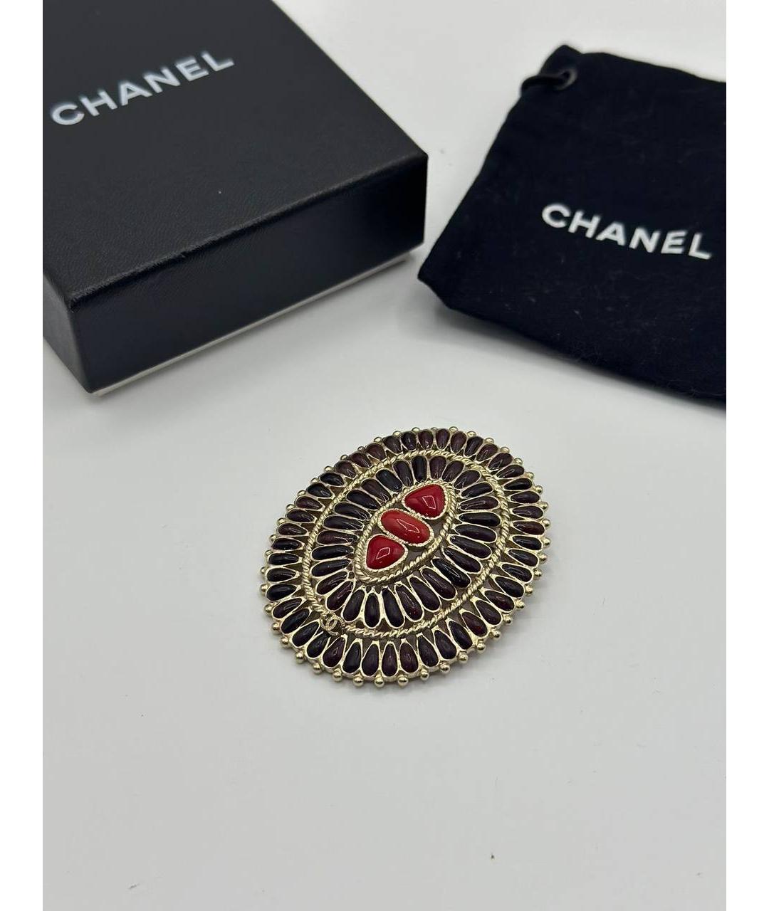 CHANEL Бордовая булавка / брошь, фото 7