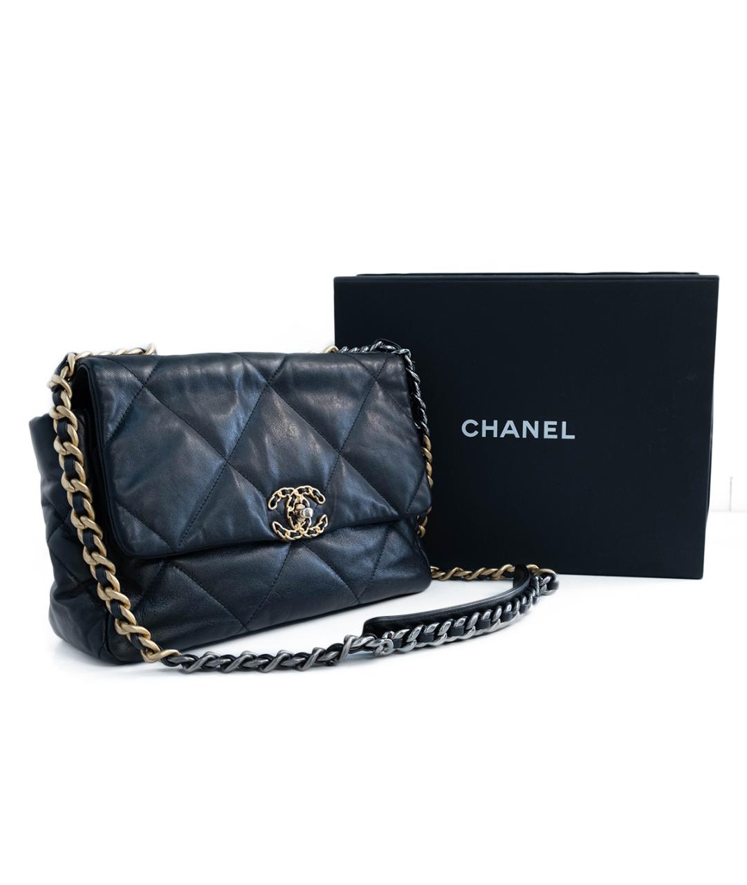 CHANEL Черная кожаная сумка через плечо, фото 6