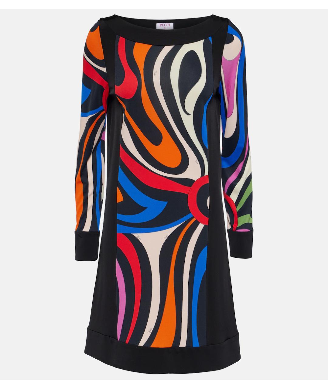 EMILIO PUCCI Мульти коктейльное платье, фото 4