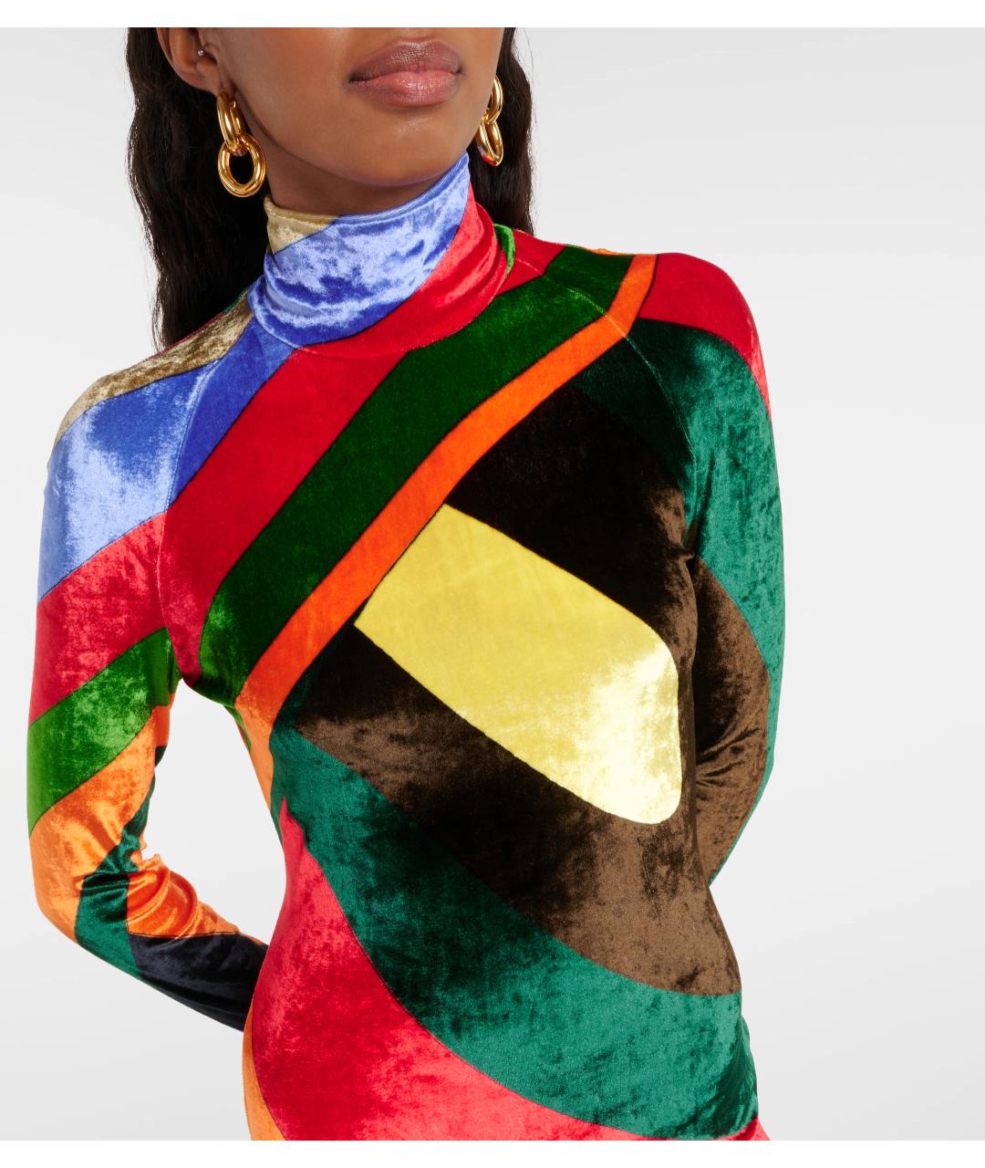 EMILIO PUCCI Мульти коктейльное платье, фото 4