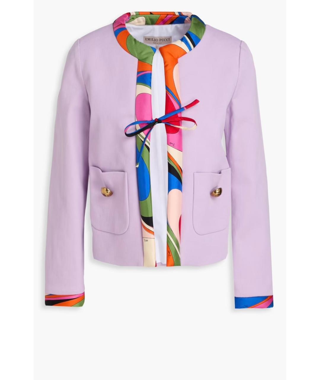 EMILIO PUCCI Фиолетовый жакет/пиджак, фото 4