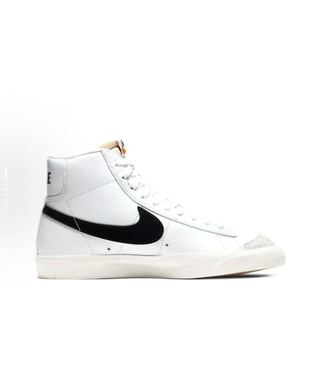 NIKE Белые кожаные высокие кроссовки / кеды, фото 2