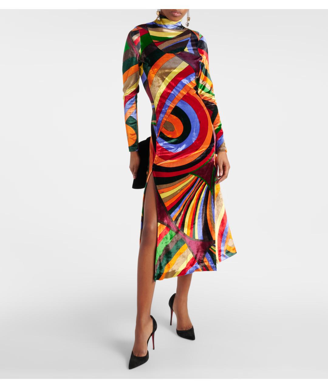 EMILIO PUCCI Мульти коктейльное платье, фото 2