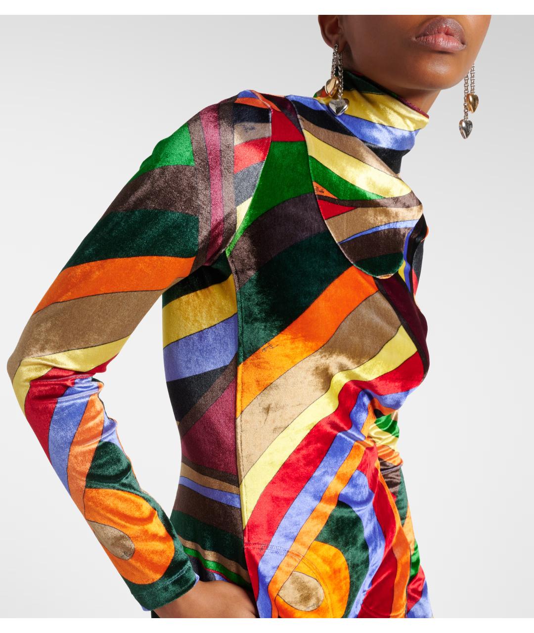 EMILIO PUCCI Мульти коктейльное платье, фото 4