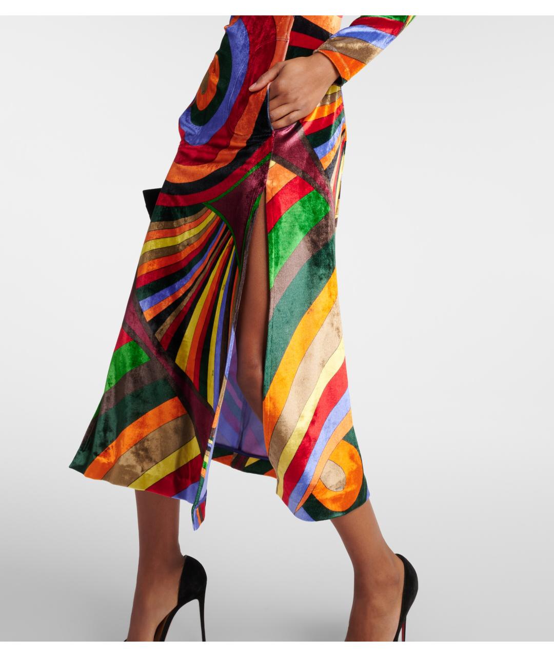 EMILIO PUCCI Мульти коктейльное платье, фото 5