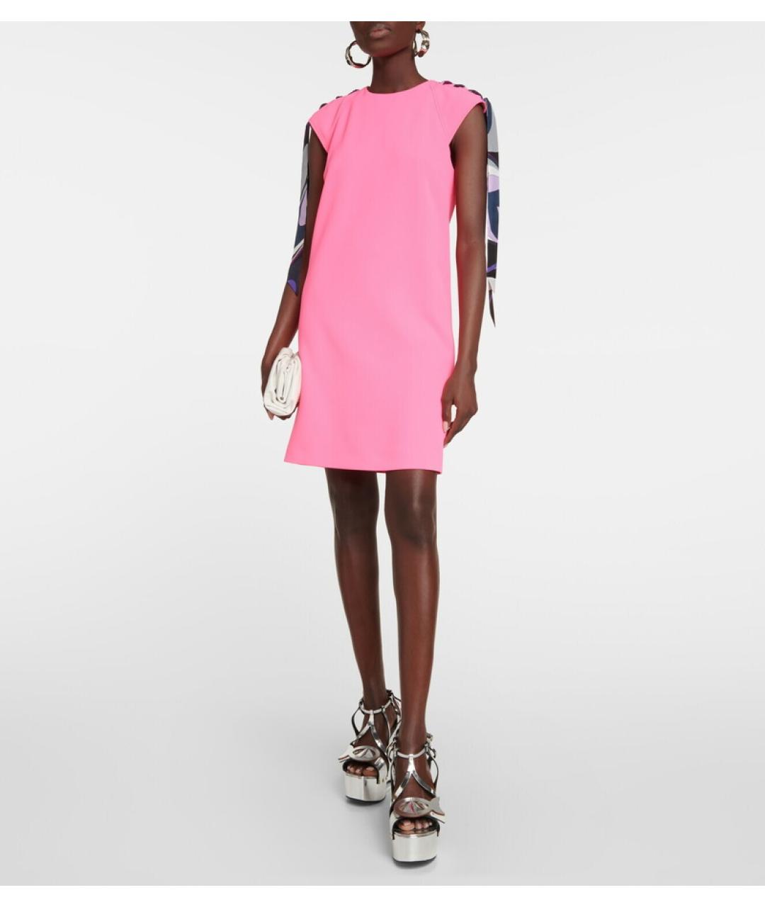 EMILIO PUCCI Розовое коктейльное платье, фото 4