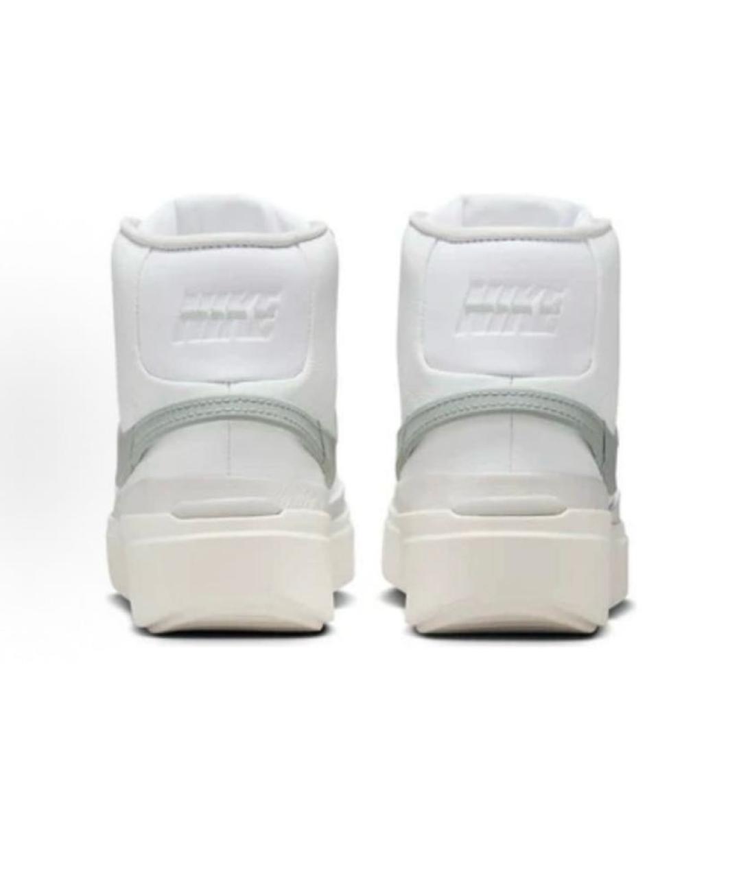 NIKE Белые кожаные высокие кроссовки / кеды, фото 4