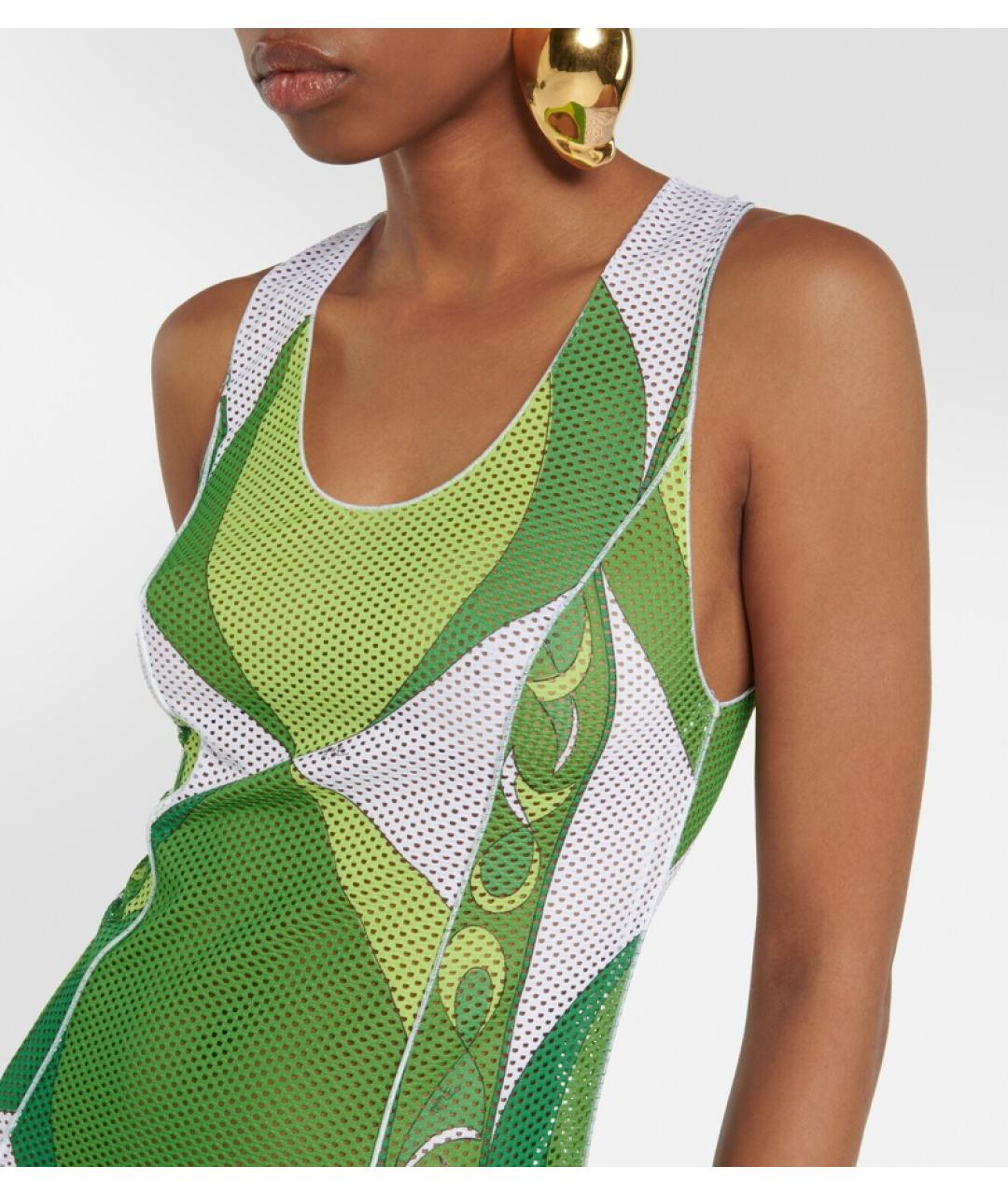 EMILIO PUCCI Зеленые коктейльное платье, фото 6