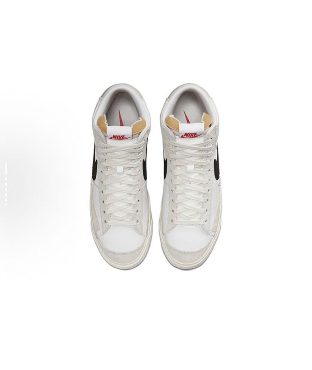 NIKE Белые кожаные высокие кроссовки / кеды, фото 4