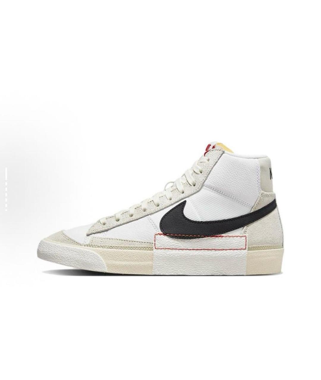 NIKE Белые кожаные высокие кроссовки / кеды, фото 7