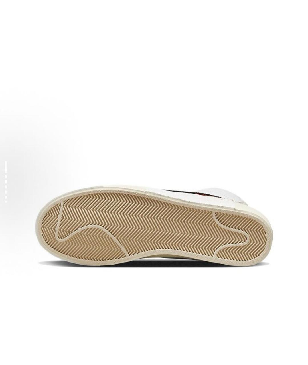 NIKE Белые кожаные высокие кроссовки / кеды, фото 6