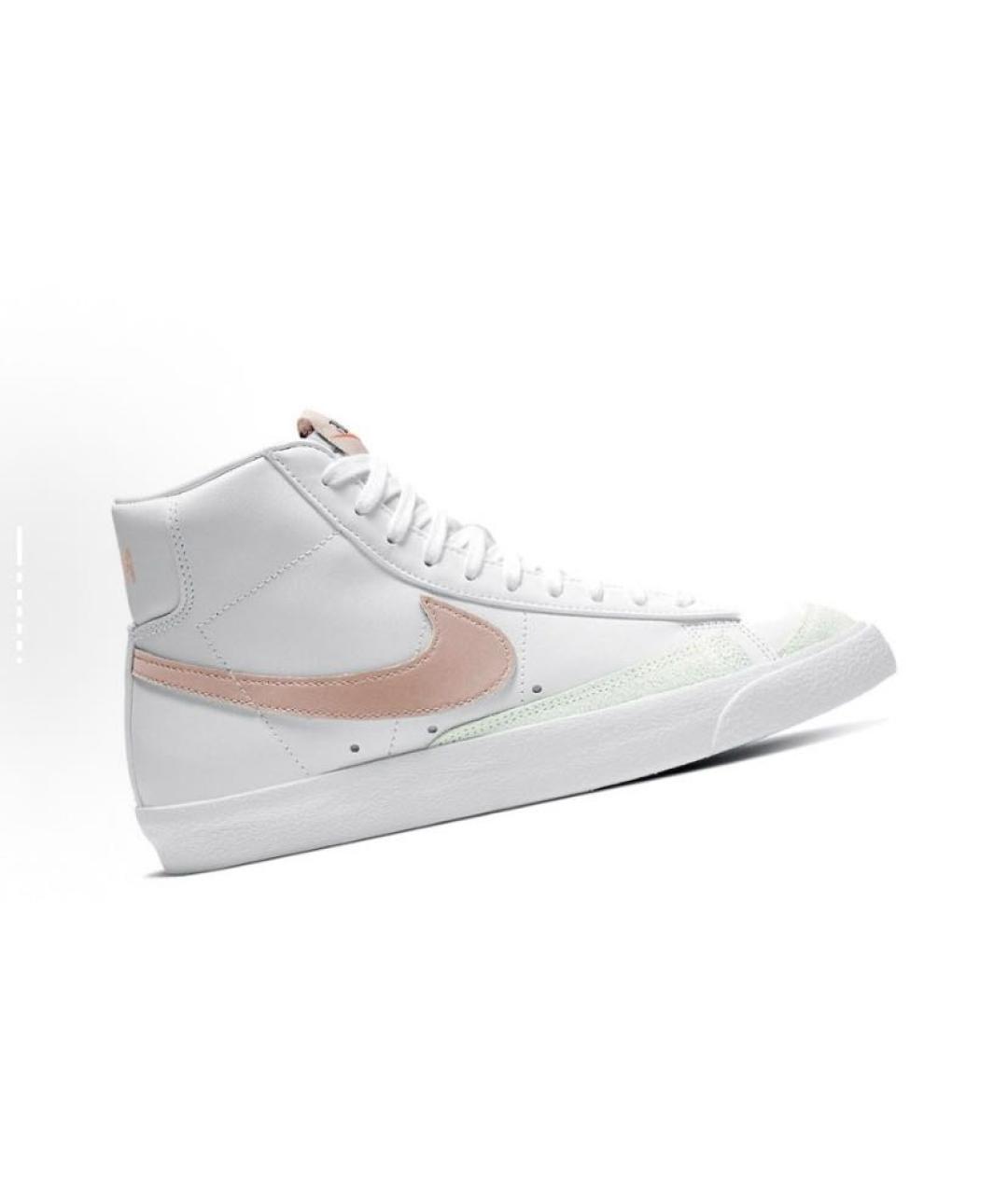NIKE Белые кожаные высокие кроссовки / кеды, фото 3