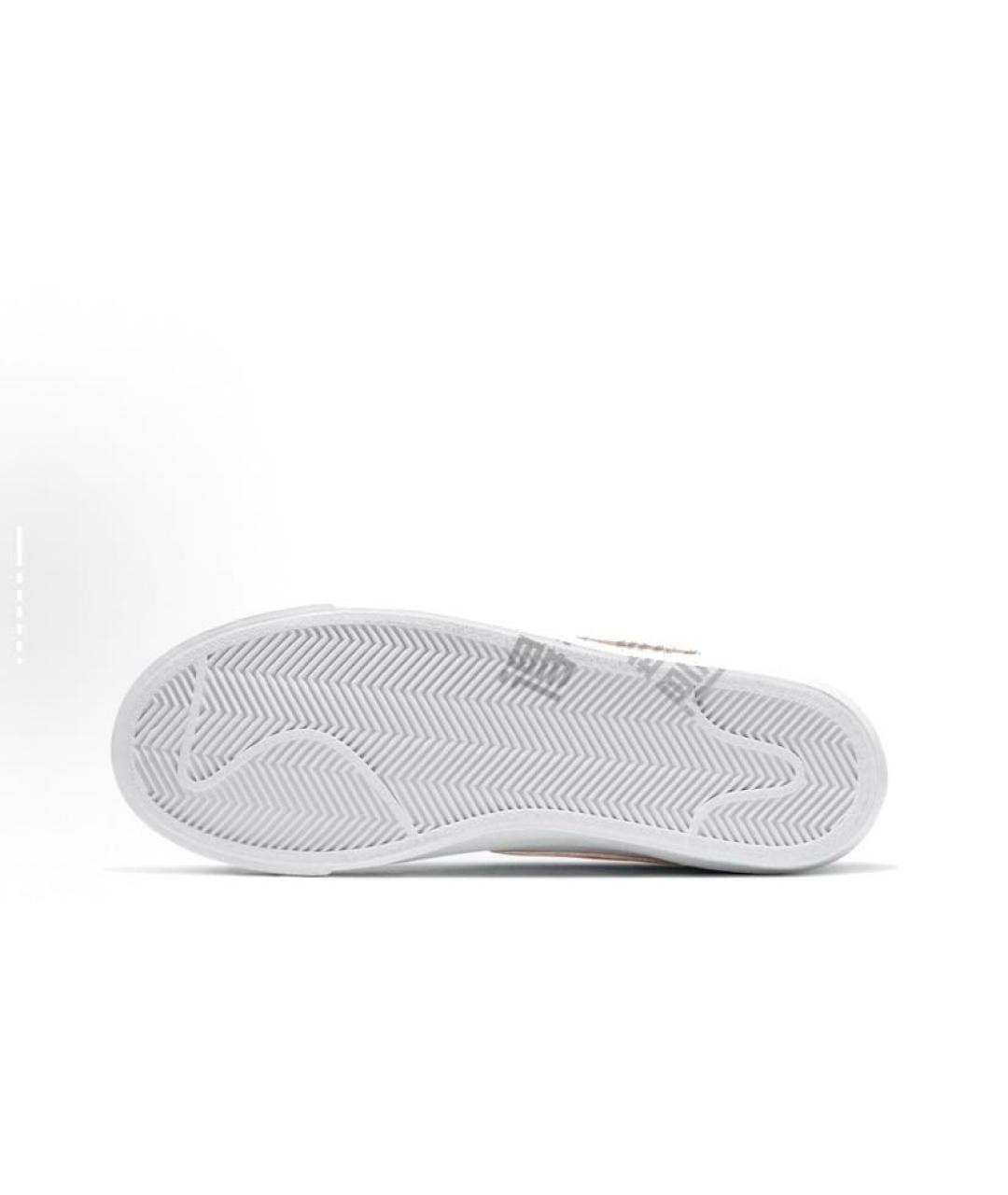 NIKE Белые кожаные высокие кроссовки / кеды, фото 5