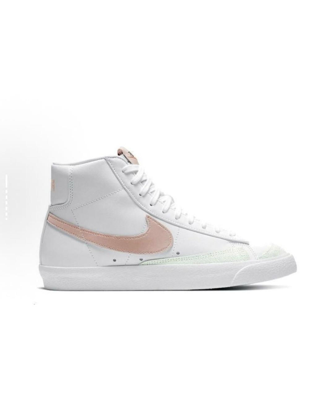 NIKE Белые кожаные высокие кроссовки / кеды, фото 6