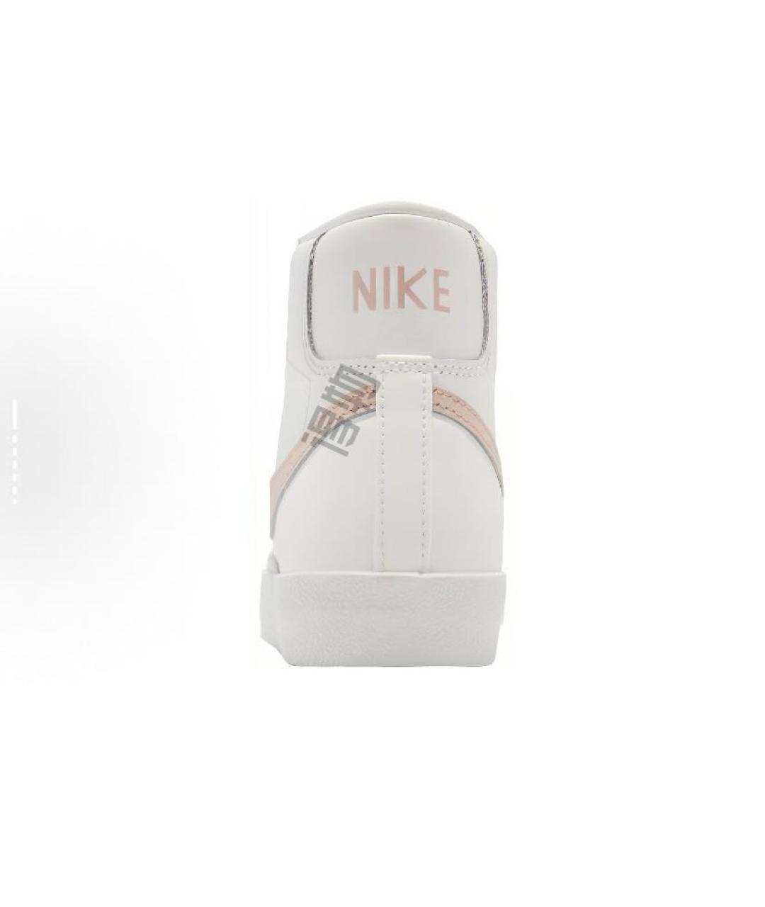 NIKE Белые кожаные высокие кроссовки / кеды, фото 4