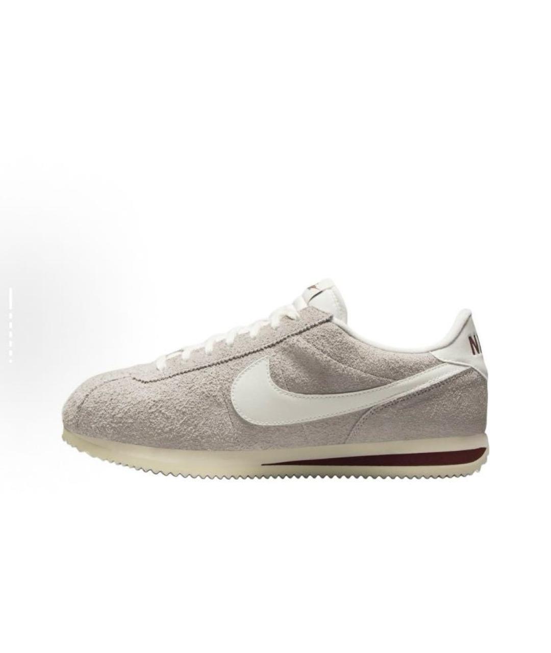 NIKE Бежевые замшевые низкие кроссовки / кеды, фото 6