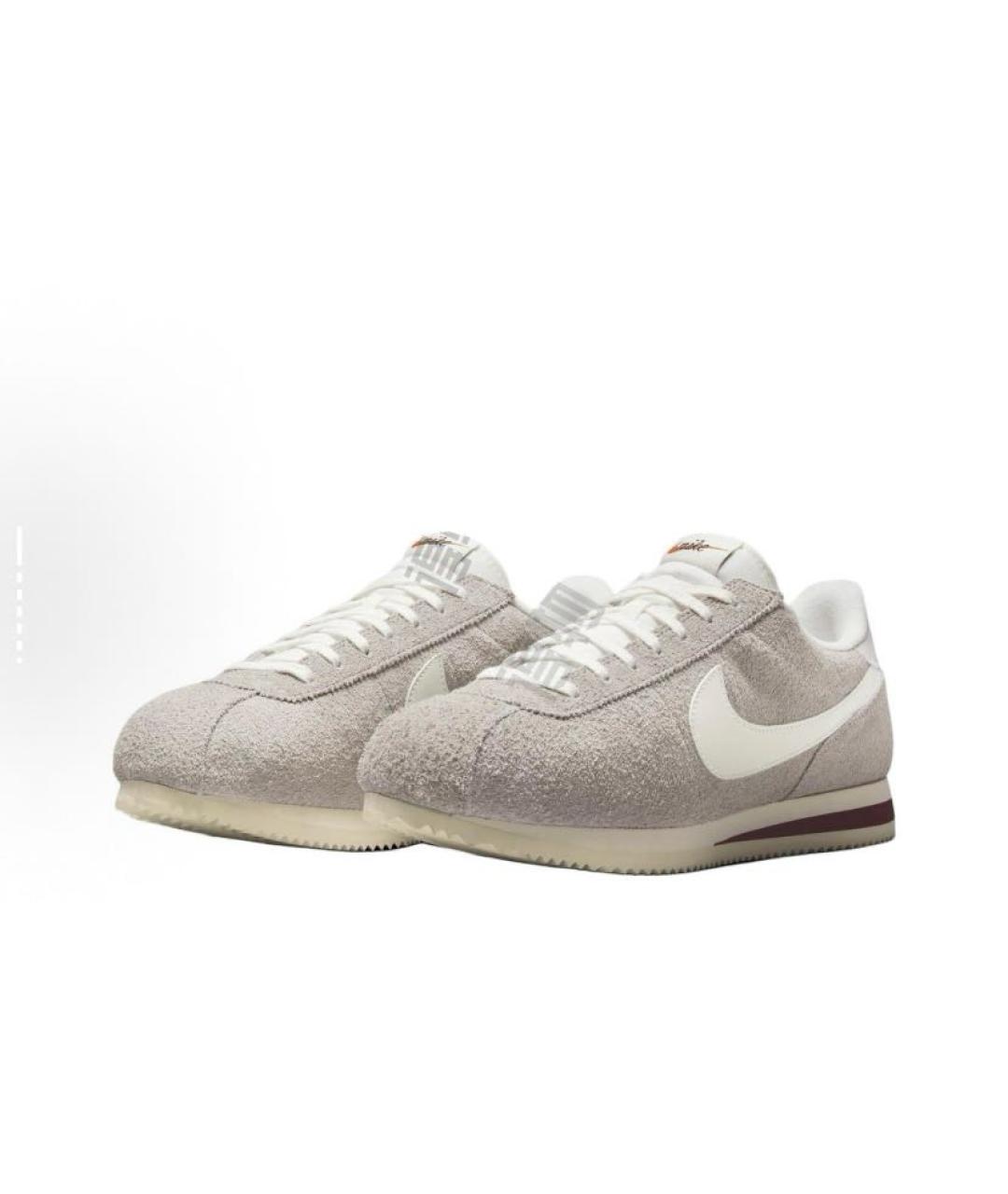 NIKE Бежевые замшевые низкие кроссовки / кеды, фото 3