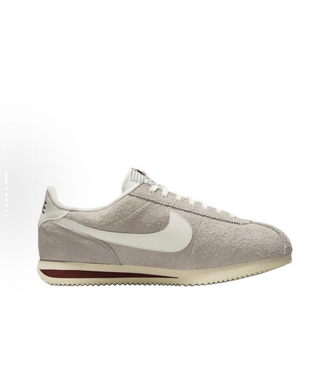 NIKE Бежевые замшевые низкие кроссовки / кеды, фото 2