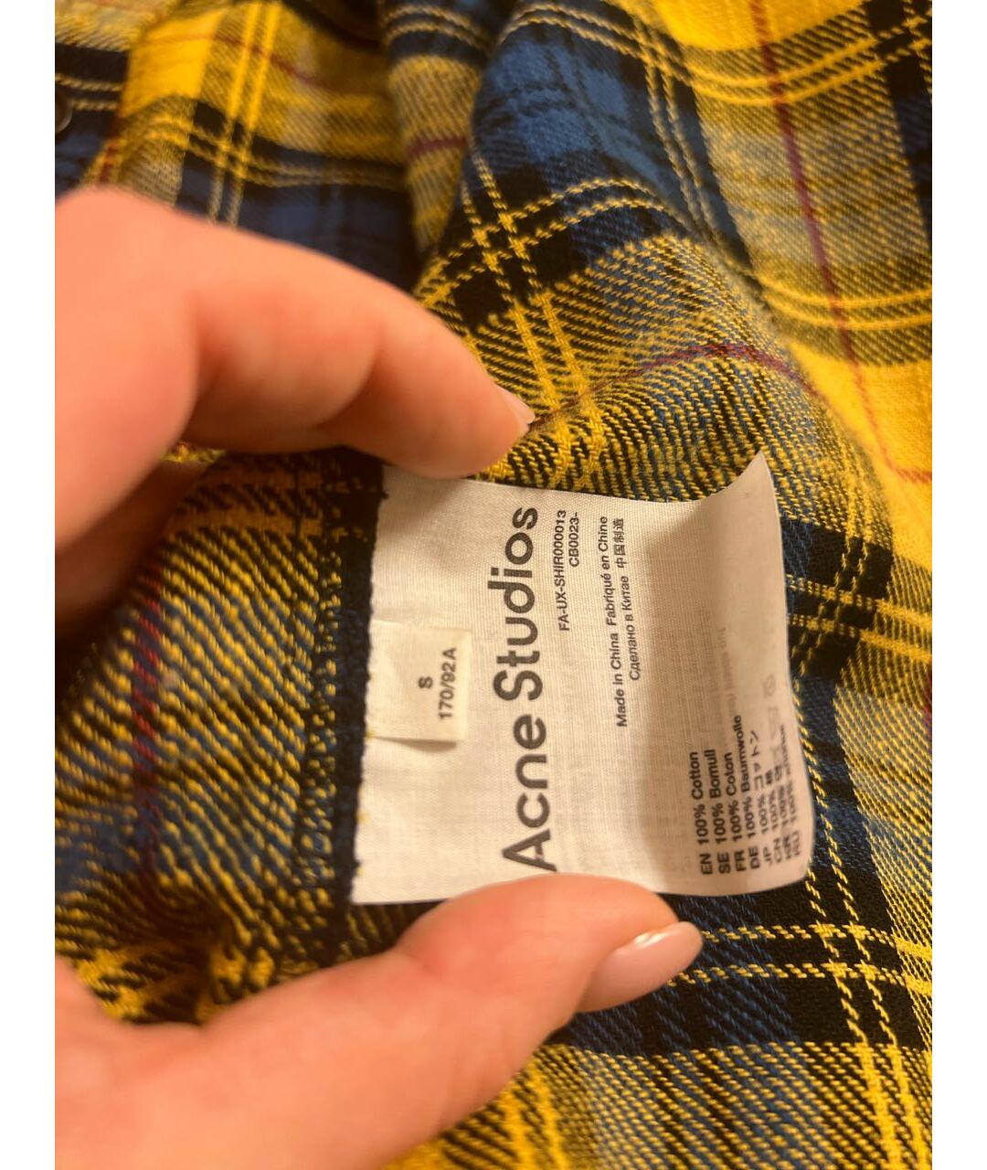 ACNE STUDIOS (VIP) Синяя хлопковая рубашка, фото 4