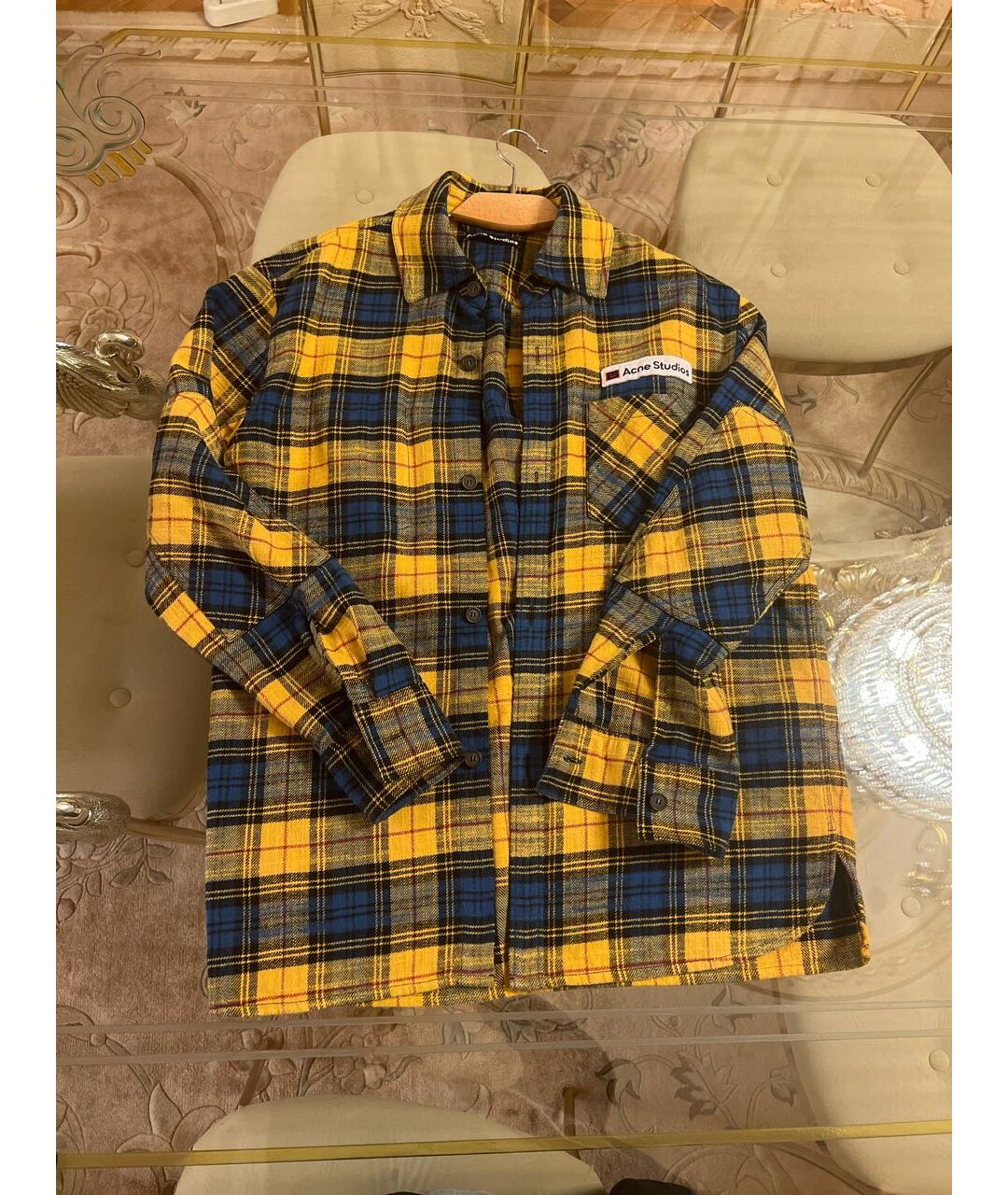 ACNE STUDIOS (VIP) Синяя хлопковая рубашка, фото 5